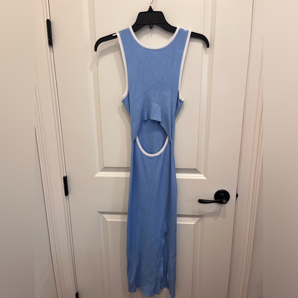 Light blue knit dress